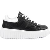 Shelvt Women's black sneakers with white inserts | Shoptok.si