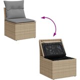 vidaXL 9-dijelni set vrtnih sofa s jastucima bež od poliratana bagrem | shoptok.hr