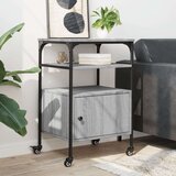  Stojalo za tiskalnik 3-nadstropno siva sonoma 50x40x76 cm les, (22137223) | Shoptok.si