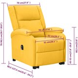  Stol s funkcijo vstajanja rumeno blago, (20698879) | Shoptok.si