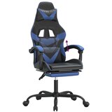  Igralni stol z oporo za noge črno in modro umetno usnje, (21612145) | Shoptok.si