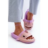 Kesi Women's lightweight foam slippers with a shark motif, purple and pink, Kasila cene