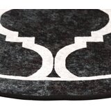  Perivi tepih crno-bijeli Ø 120 cm | shoptok.hr