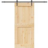 vidaXL Klizna vrata s priborom za montažu 100x210 cm masivna borovina | shoptok.hr