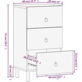 vidaXL Stranska omarica 40x33x75 cm trden mangov les | Shoptok.si