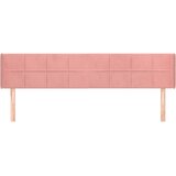  Uzglavlje s ušima ružičasto 203x16x78/88 cm baršunasto | shoptok.hr