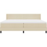  Postelja boxspring z vzmetnico z vzmetnico krema 200 x 200 cm, (5000128011) Slike