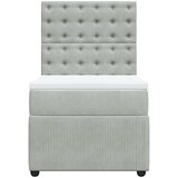  Box spring krevet s madracem svjetlosivi 80 x 200 cm baršunasti | shoptok.hr