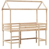 Krevet na kat s ljestvama i krovom 90x190 cm od borovine | shoptok.hr