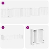 vidaXL Vrata za pse s vratašcima 10 panela sklopiva 800 cm drvo topole | shoptok.hr