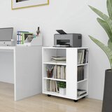vidaXL Ormarić s kotačima bijeli 60 x 35 x 75 cm od iverice | shoptok.hr
