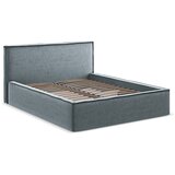 Makamii Svijetlo plavi tapecirani bračni krevet s prostorom za odlaganje s podnicom 180x200 cm Anani – | shoptok.hr