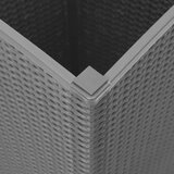 vidaXL Vrtna cvetlična korita 2 kosa siva 32,5x32,5x57 cm PP | Shoptok.si