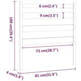  Posteljno vzglavje medeno rjavo 81x4x100 cm trdna borovina, (20684355) | Shoptok.si