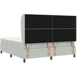  Krevet s opruga kutije Svijetlo siva 200 x 180 cm Baršun | shoptok.hr