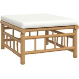 Maison Chic Vrtni stolček - Vrtni stoli za noge s kremno belo blazino bambus JS919, (21877665) | Shoptok.si