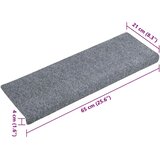  Prostirke za stepenice samoljepljive 20 kom 65x21x4 cm svijetlo sive pravokutne rubove | Eponuda.com
