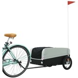Prikolica za bicikl crno-siva 45 kg željezna | shoptok.hr