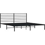  Metalni okvir za krevet s uzglavljem crni 193x203 cm | shoptok.hr
