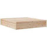 Maison Chic Posteljni okvir - Dvoposteljna postelja - Zakonska postelja brez vzmetnice 200x200 cm trdna borovina-J3492, (21762747) | Shoptok.si