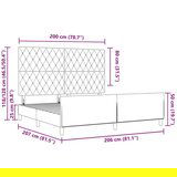 vidaXL Postelja Črna 200x200 cm Velur, (22049232) | Shoptok.si
