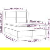  Box spring postelja z vzmetnico kapučino 140x200cm umetno usnje, (20896945) | Shoptok.si