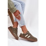 EVENTO Women's Suede Sneakers on Platform Dark Green Sylviona Cijene