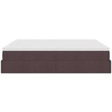 vidaXL Otomanski posteljni okvir z vzmetnico temno rjava 180x200 cm | Shoptok.si