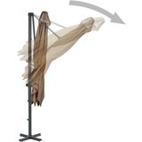  Zunanji senčnik s prenosnim podstavkom taupe, (20729389) | Shoptok.si