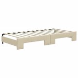  Dnevni krevet na razvlačenje s ladicama krem 90x200 cm tkanina | shoptok.hr