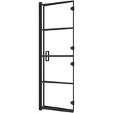  Sklopiva pregrada za tuš ESG 100 x 140 cm crna | shoptok.hr
