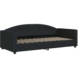 vidaXL dnevni krevet na razvlačenje s madracima crni 90x200 cm tkanina | shoptok.hr