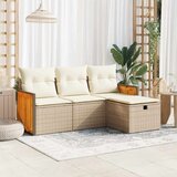 vidaXL 4-dijelni set vrtnih sofa s jastucima bež od poliratana | shoptok.hr