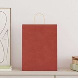  Papirnate vrećice 250 kom s ručkama crvene 32x12x42 cm | shoptok.hr
