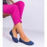 D/CEO marka niezdefiniowana Navy blue women's ballet flats with a bow, suede Ingera | shoptok.hr