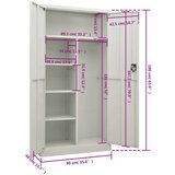 vidaXL ormarić s ključem svjetlosivi 90 x 40 x 180 cm čelični | shoptok.hr