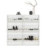 XORA omara z loputami za čevlje bela, barve nerjavečega jekla | Shoptok.si