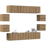  8 kosov stenske TV omarice Artisan Oak Engineered Wood, (21703645) Cene