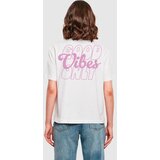 Miss Tee Majica 'Good Vibes' eozin / bela | Shoptok.si