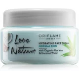 Oriflame Love Nature Aloe Vera & Coconut Water vlažilna krema za obraz za normalno kožo 50 ml