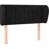  Uzglavlje s ušima crno 93x23x78/88 cm baršunasti | shoptok.hr