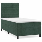 vidaXL Box spring krevet s madracem tamnozeleni 80 x 200 cm baršunasti Cijene