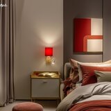 Brilagi - LED zidna lampa NUBILA WOOD 1xE27/25W/230V + LED/3W hrast/crvena | Eponuda.com