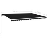 vidaXL Avtomatsko zložljiva tenda 500x350 cm antracitna | Shoptok.si