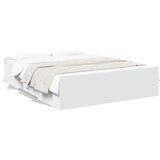 Furnova Posteljni okvir s predali bel 160x200 cm inženirski les, (21937811) | Shoptok.si