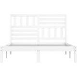  Posteljni okvir bel iz trdne borovine 140x190 cm, (20646418) | Shoptok.si