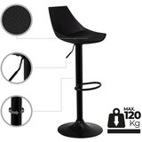 Casa Selección Crne barske stolice u setu podesive visine 2 kom od umjetne kože (visine sjedala 56,5 cm) – | shoptok.hr