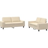 Maison Chic Sedežna garnitura - kavč 2-delna krem blago, (21728339) | Shoptok.si