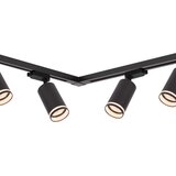 SPOT svetlo u šinskom sistemu PIPE 6xGU10/10W/230V, crno | Eponuda.com
