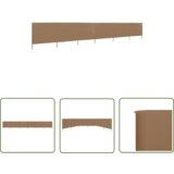  The Living Store 6-panelni vetrobran tkanina 800x80 cm taupe - Vetrobran, (21742640) Cene